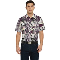 Marina Paper Cut Men s Short Sleeve Pocket Shirt 