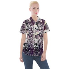 Marina Paper Cut Women s Short Sleeve Pocket Shirt