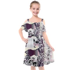 Marina Paper Cut Kids  Cut Out Shoulders Chiffon Dress by MRNStudios