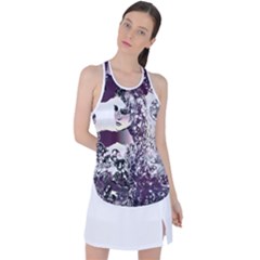 Marina Paper Cut Racer Back Mesh Tank Top