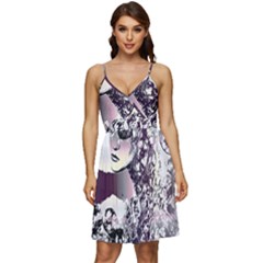 Marina Paper Cut V-neck Pocket Summer Dress 