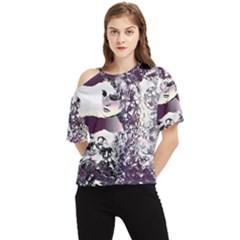 Marina Paper Cut One Shoulder Cut Out T-shirt