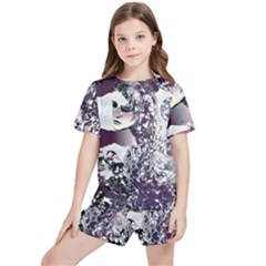 Marina Paper Cut Kids  T-shirt And Sports Shorts Set