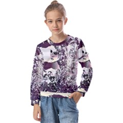 Marina Paper Cut Kids  Long Sleeve T-shirt With Frill 