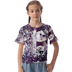 Marina Paper Cut Kids  Cuff Sleeve Scrunch Bottom T-shirt