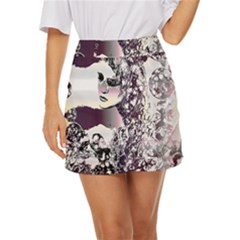 Marina Paper Cut Mini Front Wrap Skirt