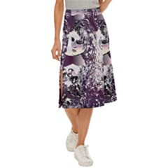 Marina Paper Cut Midi Panel Skirt