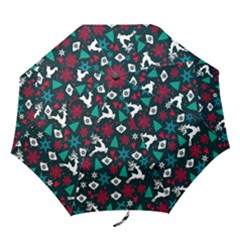 Holiday Season Pattern December Happy Holidays Merry Christmas Winter Family Festive New Year Folding Umbrellas