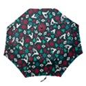 Holiday Season Pattern December Happy Holidays Merry Christmas Winter Family Festive New Year Folding Umbrellas View1