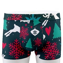 Holiday Season Pattern December Happy Holidays Merry Christmas Winter Family Festive New Year Men s Boxer Briefs