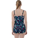 Holiday Season Pattern December Happy Holidays Merry Christmas Winter Family Festive New Year Tie Front Two Piece Tankini View2