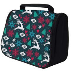 Holiday Season Pattern December Happy Holidays Merry Christmas Winter Family Festive New Year Full Print Travel Pouch (big)