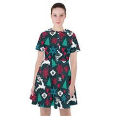 Holiday Season Pattern December Happy Holidays Merry Christmas Winter Family Festive New Year Sailor Dress