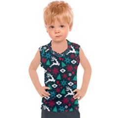 Holiday Season Pattern December Happy Holidays Merry Christmas Winter Family Festive New Year Kids  Sport Tank Top