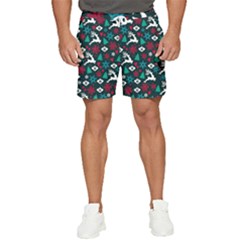 Holiday Season Pattern December Happy Holidays Merry Christmas Winter Family Festive New Year Men s Runner Shorts