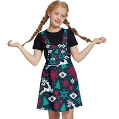 Holiday Season Pattern December Happy Holidays Merry Christmas Winter Family Festive New Year Kids  Apron Dress