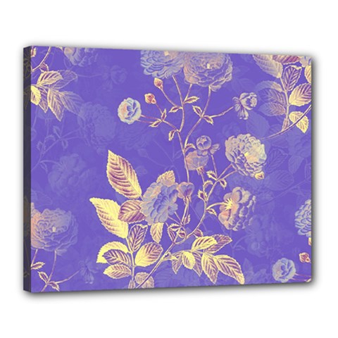 Flower Petal Bouquet Stem Floral Pattern Canvas 20  X 16  (stretched)