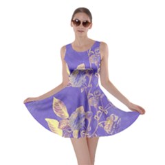 Flower Petal Bouquet Stem Floral Pattern Skater Dress