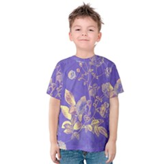 Flower Petal Bouquet Stem Floral Pattern Kids  Cotton T-shirt