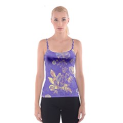 Flower Petal Bouquet Stem Floral Pattern Spaghetti Strap Top