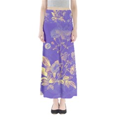 Flower Petal Bouquet Stem Floral Pattern Full Length Maxi Skirt