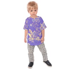 Flower Petal Bouquet Stem Floral Pattern Kids  Raglan T-shirt