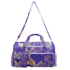 Flower Petal Bouquet Stem Floral Pattern Sports Gym Duffle Bag With Shoe Compartment