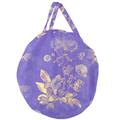 Flower Petal Bouquet Stem Floral Pattern Giant Round Zipper Tote