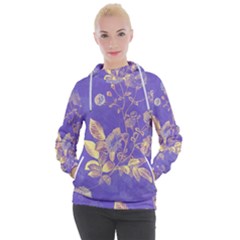 Flower Petal Bouquet Stem Floral Pattern Women s Hooded Pullover