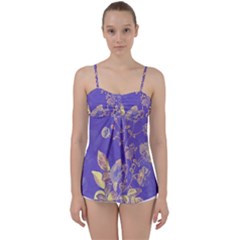 Flower Petal Bouquet Stem Floral Pattern Babydoll Tankini Top