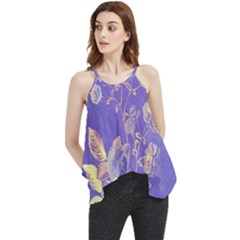 Flower Petal Bouquet Stem Floral Pattern Flowy Camisole Tank Top