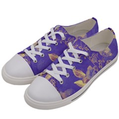 Flower Petal Bouquet Stem Floral Pattern Men s Low Top Canvas Sneakers