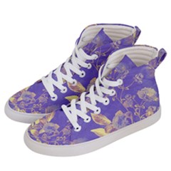 Flower Petal Bouquet Stem Floral Pattern Men s Hi-top Skate Sneakers