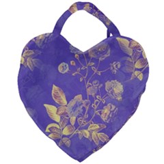 Flower Petal Bouquet Stem Floral Pattern Giant Heart Shaped Tote