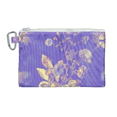 Flower Petal Bouquet Stem Floral Pattern Canvas Cosmetic Bag (large)