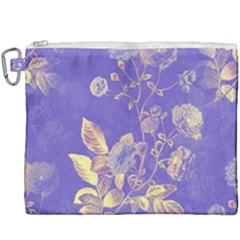 Flower Petal Bouquet Stem Floral Pattern Canvas Cosmetic Bag (xxxl)