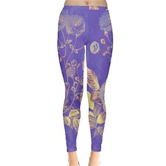 Flower Petal Bouquet Stem Floral Pattern Inside Out Leggings