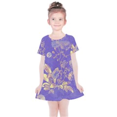 Flower Petal Bouquet Stem Floral Pattern Kids  Simple Cotton Dress