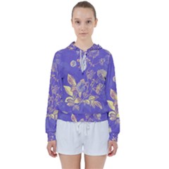 Flower Petal Bouquet Stem Floral Pattern Women s Tie Up Sweat