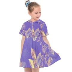 Flower Petal Bouquet Stem Floral Pattern Kids  Sailor Dress