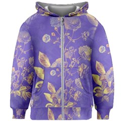 Flower Petal Bouquet Stem Floral Pattern Kids  Zipper Hoodie Without Drawstring