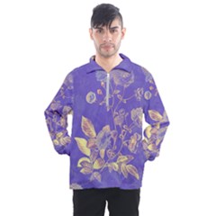 Flower Petal Bouquet Stem Floral Pattern Men s Half Zip Pullover