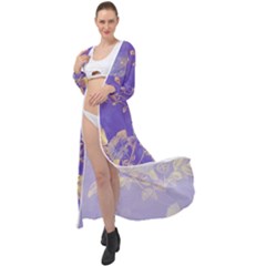 Flower Petal Bouquet Stem Floral Pattern Maxi Chiffon Beach Wrap