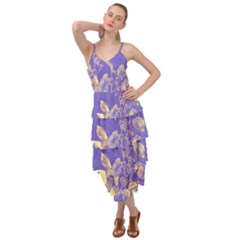 Flower Petal Bouquet Stem Floral Pattern Layered Bottom Dress