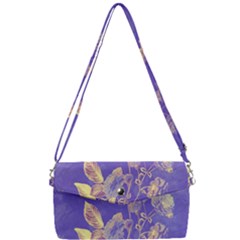 Flower Petal Bouquet Stem Floral Pattern Removable Strap Clutch Bag