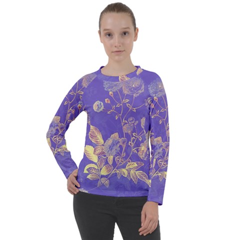 Flower Petal Bouquet Stem Floral Pattern Women s Long Sleeve Raglan T-shirt by Maspions