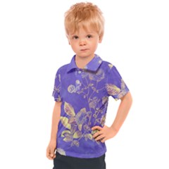 Flower Petal Bouquet Stem Floral Pattern Kids  Polo T-shirt