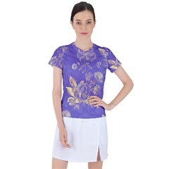 Flower Petal Bouquet Stem Floral Pattern Women s Sports Top