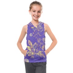 Flower Petal Bouquet Stem Floral Pattern Kids  Sleeveless Hoodie