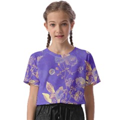 Flower Petal Bouquet Stem Floral Pattern Kids  Basic T-shirt